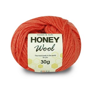 [니뜨] 허니울 (30g) 털실 울실 소품실 의류실, 46_자몽, 1개