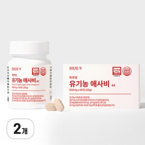 휴나인 하루 컷 애사비 유기농 사과초모식초 애플 사이다 비니거, 2개, 60정