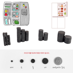 미니자석 소형자석 냉장고 메모고정 작은 원형 단추 동그란 자석, 소 10mm, 30개