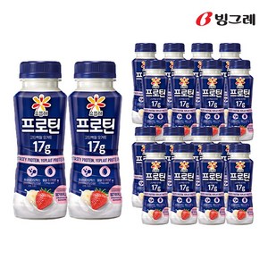 빙그레 요플레 프로틴 드링크 딸기바나나 210ml x18개, 딸기바나나 18개, 18개