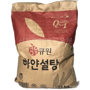 [튼튼박스포장] 큐원 하얀설탕 15kg 업소용 대용량 식당용, 1개