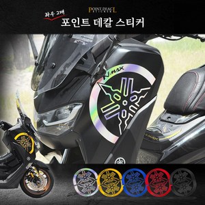 야마하 NMAX125 데칼 스티커 튜닝 프론트 심벌 커버 로고 엠블럼 15-23 전년식, Red - 레드, 1개