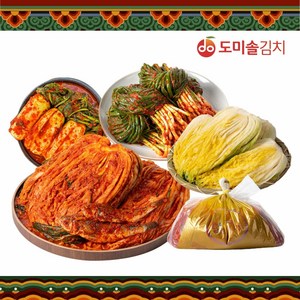 [도미솔]왕비김장김치 세트(왕비김장김치8kg+천수무김치3kg+쪽파김치1kg+절임배추800g+양념200g) 5종/13kg, 1세트