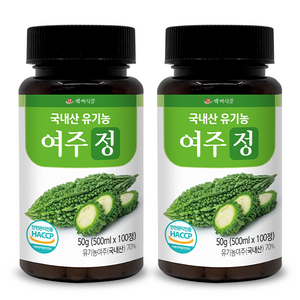 백세식품 유기농 여주정 국내산 500mg x 100정 50일분, 1개