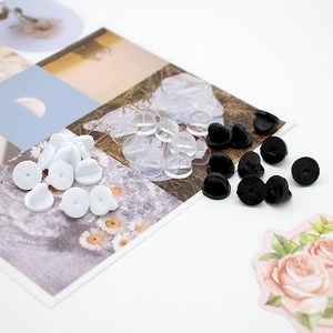 위드쏘잉 10개세트) 핀뱃지 캡 / 뱃지 뒷깍지 / 뱃지 뒤꼭지, 투명, 10개