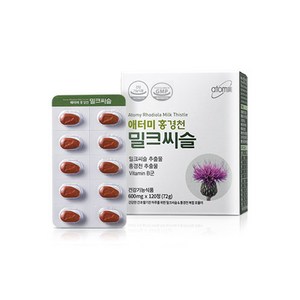 애터미 홍경천 밀크씨슬 72g, 120정, 1개