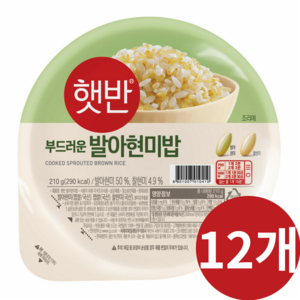햇반 발아현미밥, 1박스, 2520g