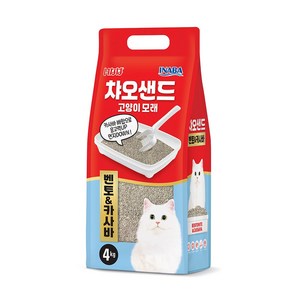 이나바 응고형 챠오샌드 벤토 & 카사바 고양이 모래, 4kg, 1개, 무향