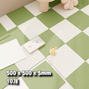 에이제이케이 [정품] 논슬립 흡착식 미끄럼방지 바닥 조각매트 카페트, 그린, 10p