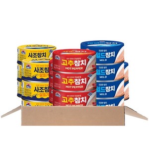 사조 살코기참치 85g x 6개 + 고추참치 85g x 6개 + 마일드참치 85g x 6개, 1세트