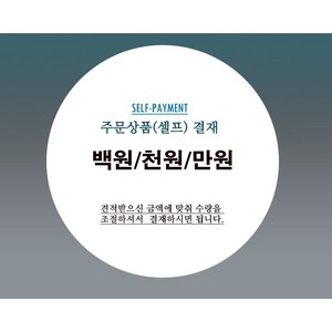 주문상품(셀프)결재 -천원