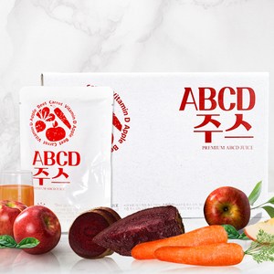 유기농 ABCD 주스 사과 비트 당근 비타민D 착즙 주스, 21포, 70ml
