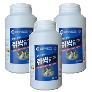 쥐약 퇴치 쥐싹젬 500g 쥐잡는법 쥐약, 1개입, 3개