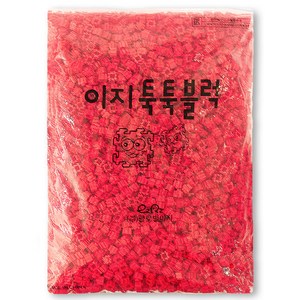 이지 툭툭블럭 9mm 1kg 대용량 리필, 빨강, 1개