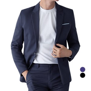 제제 남성용 슬림핏 원버튼 캐주얼 정장자켓