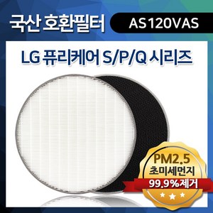 LG 퓨리케어 몽블랑 AS120VBG 국산필터, H13 프리미엄 헤파필터 1개, 1개