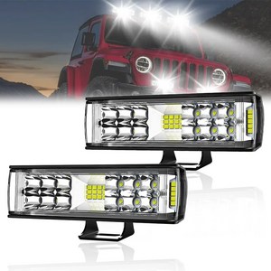 12V-24V 60W LED 탐조등 반전등 탐조등 트럭 작업등 낚시등 측면 조명 가장자리 조명, 1세트