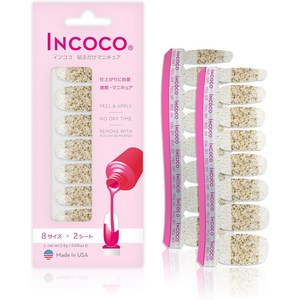 INCOCO 아이 캔디 Eye Candy 인코코 네일 스티커 셀프네일 붙이기만 하면 네일 골드 반짝이만 붙이면 매니큐어 네일스티커 풋네일 페디큐어 네일, 1개