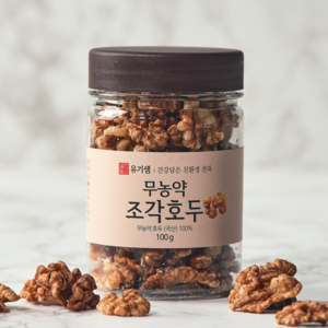 [본사공식몰] 유기샘 국산 무농약 조각호두 100g (임산부 견과), 1개