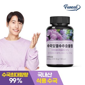 퍼니트 수국잎열수추출물정 60정 1병 2개월분, 600mg, 1개