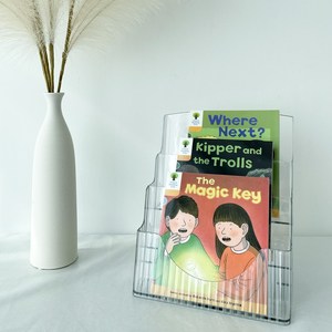 하루초이 아크릴 원서 꽂이, 화이트