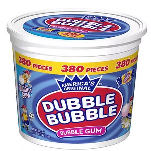 MLB 풍선껌 더블버블 풍선껌 380개 Dubble Bubble Tub 380Count, 1.71kg, 1개