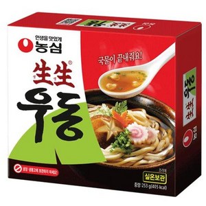 생생우동면 봉지, 253g, 4개