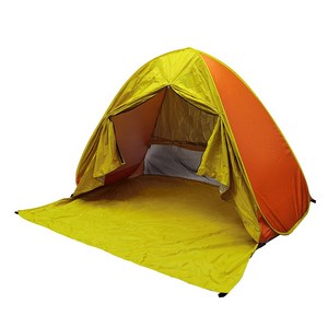 프리미엄 원터치 캠핑 텐트 휴대용 텐트 오렌지색 겨울캠핑텐트