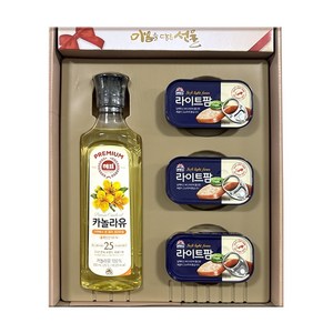 설추석 마음4p (카놀라유+런천미트) 햄선물세트, 마음담은선물세트4P (카놀라유1+런천미트3), 1세트