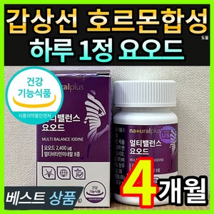 식약처인증 고용량 고함량 미국산 요오드 갑상선 호르몬 합성 건강 도움 영양제 티록신 아이오다이드 비타민 B1 B2 B6 B12 D 아연 셀렌 자체체작 케이스포함, 60정, 2개