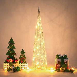 조명빛 크리스마스 장식 트리 트리만들기 소형 미니 트리나무 파티룸 축제