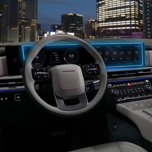 2025 디올뉴 싼타페 MX5 호환 파노라믹 커브드 디스플레이 네비게이션 보호필름, 1GB, 네비게이션 + 공조기 보호필름(초고투명)
