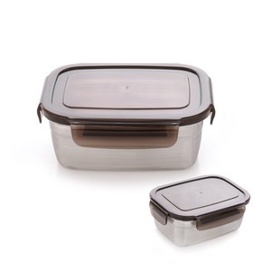 후레쉬 국내산 스텐반찬통 사각2호 밀폐용기 gsta, 1개