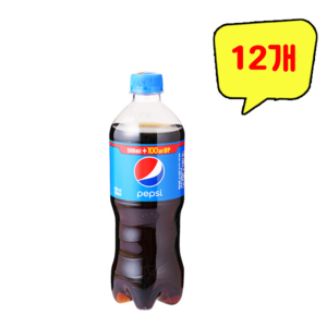 칠성 펩시콜라 600mlx12개 페트 탄산음료수, 600ml, 12개