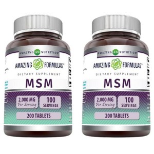 어메이징포뮬러스 식이유황 MSM 엠에스엠 2000mg 200정 2개