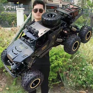 일렉버킷 4륜구동 성인용 초강력 오프로드 대형 괴물 RC 카, 46cm(45km/블랙), 2개, 1개