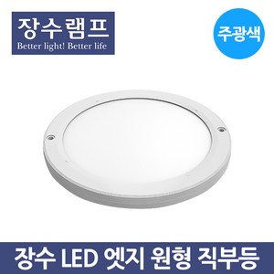 장수램프 LED 엣지 원형 직부등 20W 주광색 현관등, 원형 직부등 20W-주광색_하얀빛