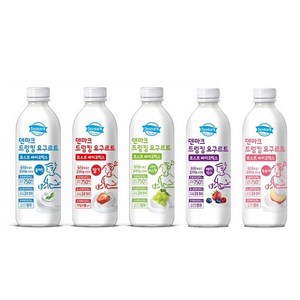 덴마크 드링킹요구르트 750mL 플레인2+딸기2+샤인2+베리2+복숭아2/총10개/대용량/냉장무배, 355ml