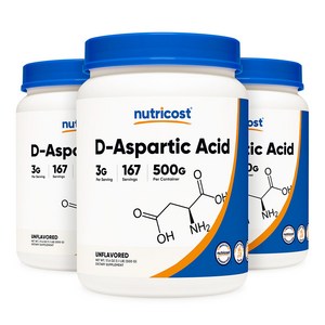 D-아스파틱산 (DAA) 파우더 500g 무맛 3병, 3개