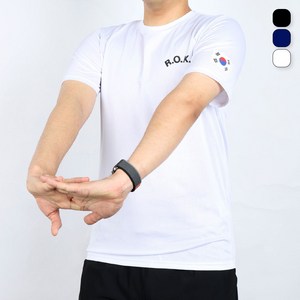 남자 반팔티 여름 ROKA티 군인 메쉬 라운드티셔츠