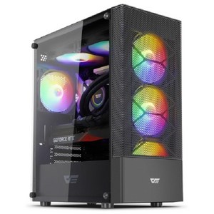 darkFlash 강화유리 PC 케이스 DK200 RGB ADVANCED, 1개