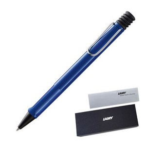 LAMY 사파리 볼펜 + 케이스 + 리플렛, 블루, 1개