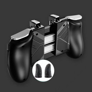 [호환용] 조이스틱 컨트롤러 레이싱휠 게임컨트롤러 PUBG 컨트롤러 컨트롤 전화 게임 패 조이스틱 트리거 무료 화재 모바일 게임 Pupg 핸드폰 게임 손끝 게임, 검은 색, 1개