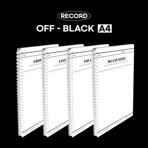 마넷 오프블랙 스프링 노트 A4, 1개, 02.라인(line)