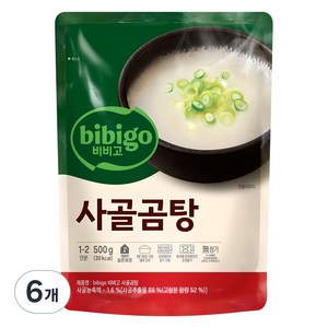 비비고 사골곰탕, 500g, 6개