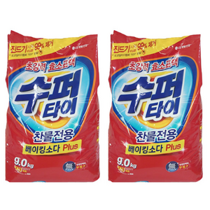 수퍼타이 리필 9KG 세탁세제, 2개