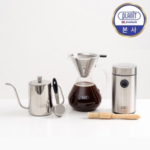 플랜잇 유리 커피 핸드드립 세트 5종세트 PHDS-V05, 유리 핸드드립 5종세트