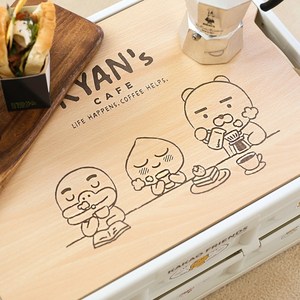 [카카오프렌즈] 폴딩박스 춘식이 / 라이언즈 카페 접이식 수납정리함 (데코스티커 포함) - 캠핑 차박 트렁크 보관함 캠핑박스, 1개