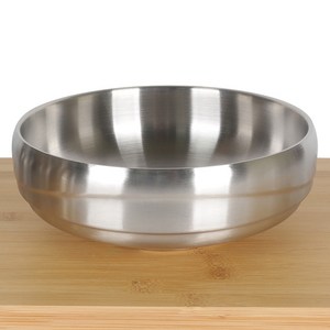 물결 스텐 이중 냉면기 업소용 면기 냉면그릇, 1개, 21.5cm