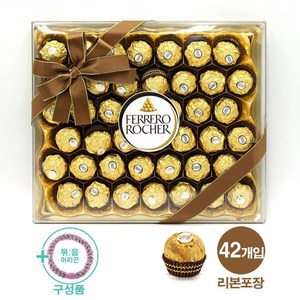 페레로로쉐 42개입 리본포장 선물용 + 자국 안남는 머리끈, 42개, 525mg